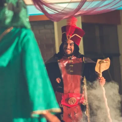 show de aladdin y Jazmín