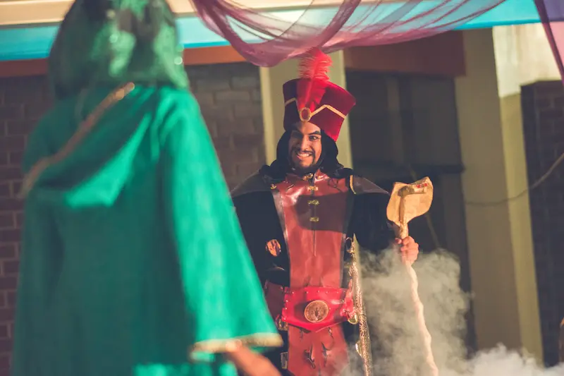 show de aladdin y Jazmín