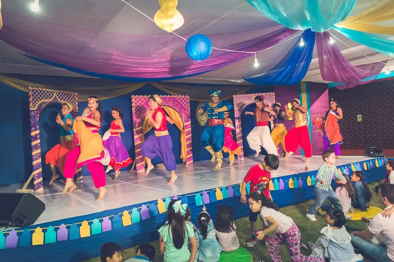 show de aladdin y Jazmín