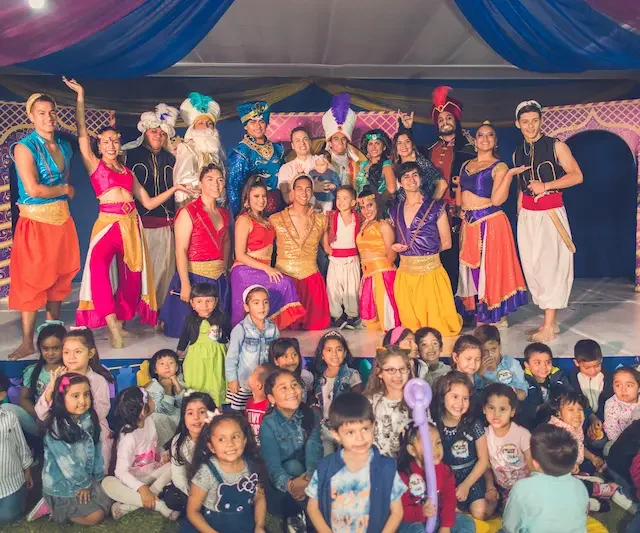 show de aladdin y Jazmín