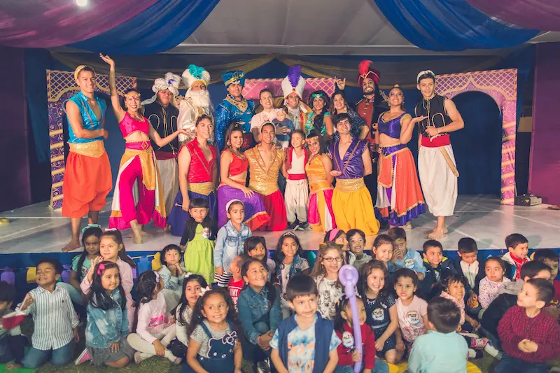 show de aladdin y Jazmín